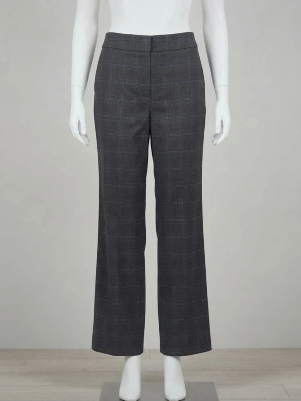 Grace Elements Charcoal Plaid Wide-Leg Trousers